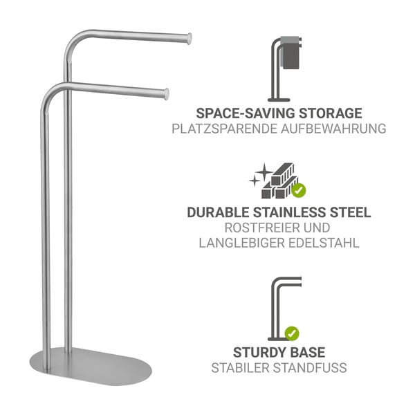 Stojalo za brisače iz nerjavečega jekla v mat srebrni barvi Levante – Wenko-image-4