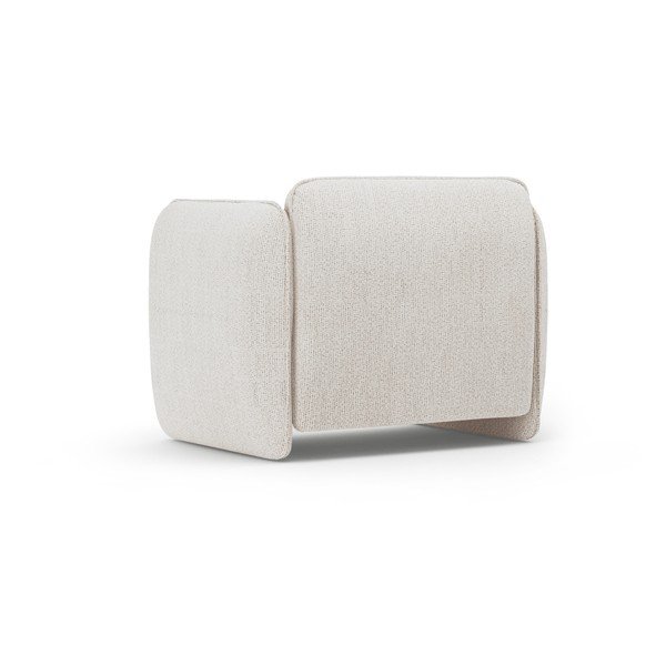 Kremno bel fotelj iz šenilje Georgia – Micadoni -image-3