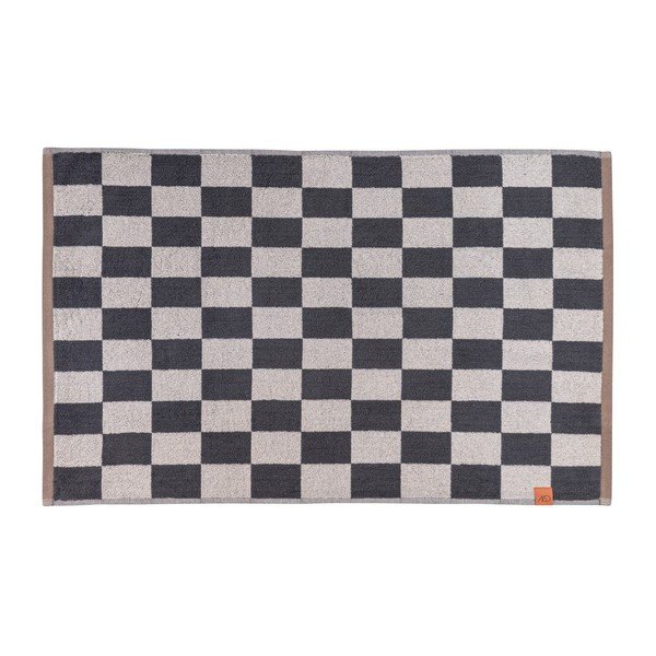 Antracitno sivo-bež kopalniška preproga za tuš kabino iz organskega bombaža 50x80 cm Retro – Mette Ditmer Denmark