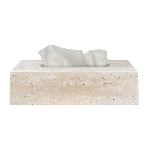 Kamnita škatla za robčke Travertine – Mette Ditmer Denmark