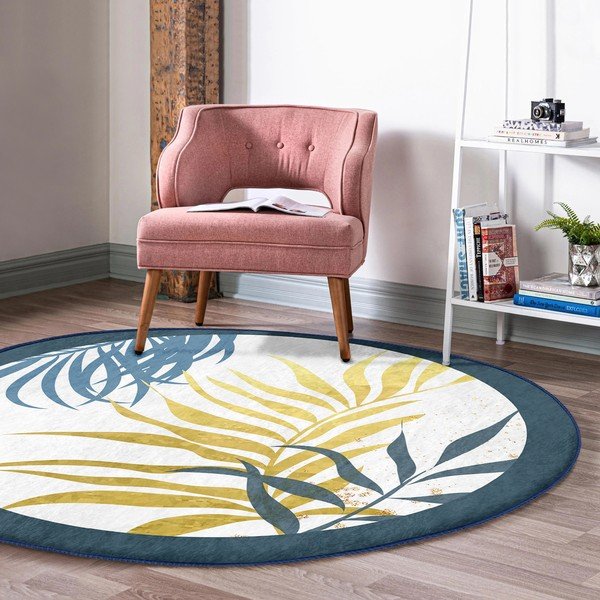 Pralna okrogla preproga primerna za robotski sesalnik ø 120 cm Comfort – Mila Home-image-4
