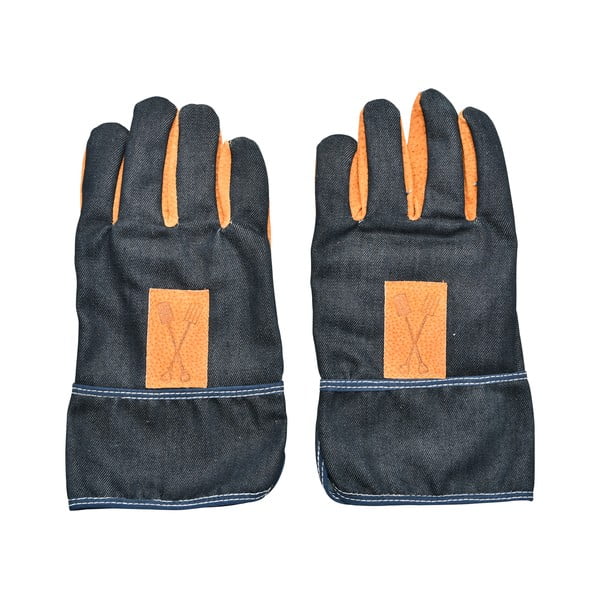 Modro-oranžne vrtnarske rokavice Esschert Design Denim-image-2