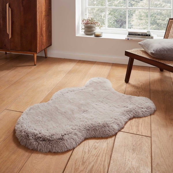 Svetlo sivo sintetično krzno 60x90 cm Super Teddy – Think Rugs-image-1