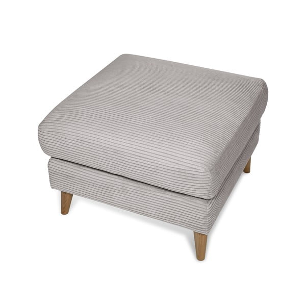 Svetlo siv tabure iz rebrastega žameta Paris – Scandic-image-3