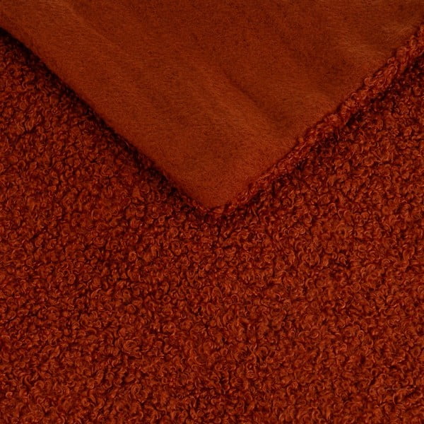 Opečnato oranžna odeja iz sherpa flisa 130x160 cm Sherpa Bouclé – Casa Selección-image-1