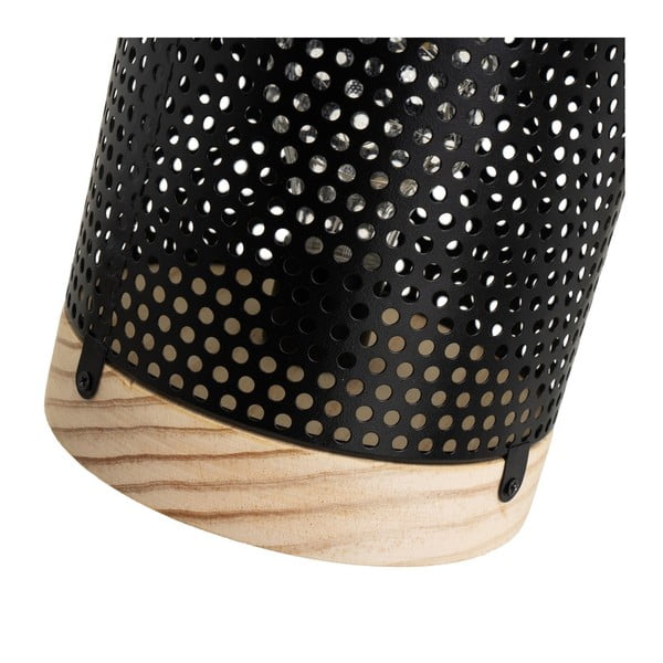 Črna namizna svetilka s kovinskim senčnikom (višina 20 cm) – Casa Selección-image-4