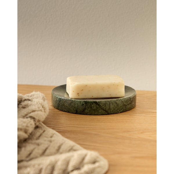 Temno zelen marmorni podstavek za milo Elenei – Kave Home-image-1