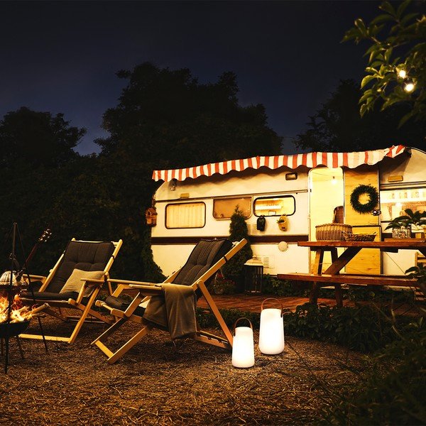 Belo-rjava LED namizna svetilka (višina 21 cm) Collgar – Fischer & Honsel-image-1