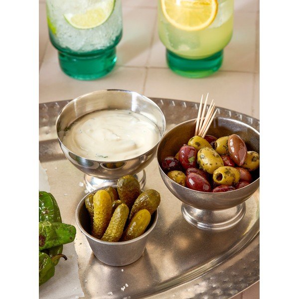 Kovinska skledica za serviranje v srebrni barvi 110 ml Serve – BonBistro-image-1