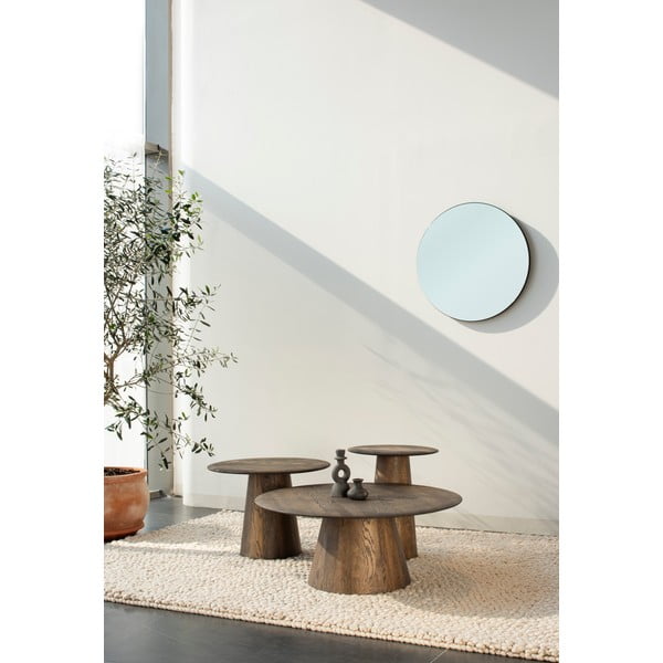 Okrogla stranska mizica iz masivnega hrasta ø 40 cm Mushroom – Gazzda-image-2