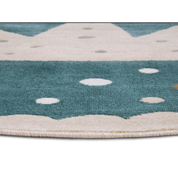 Modra otroška preproga ø 100 cm Crown – Hanse Home-image-2