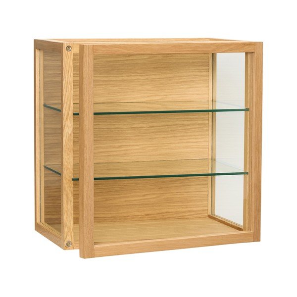Stenska vitrina v hrastovem dekorju v naravni barvi 40x40x27 cm Poetic – Hübsch-image-3