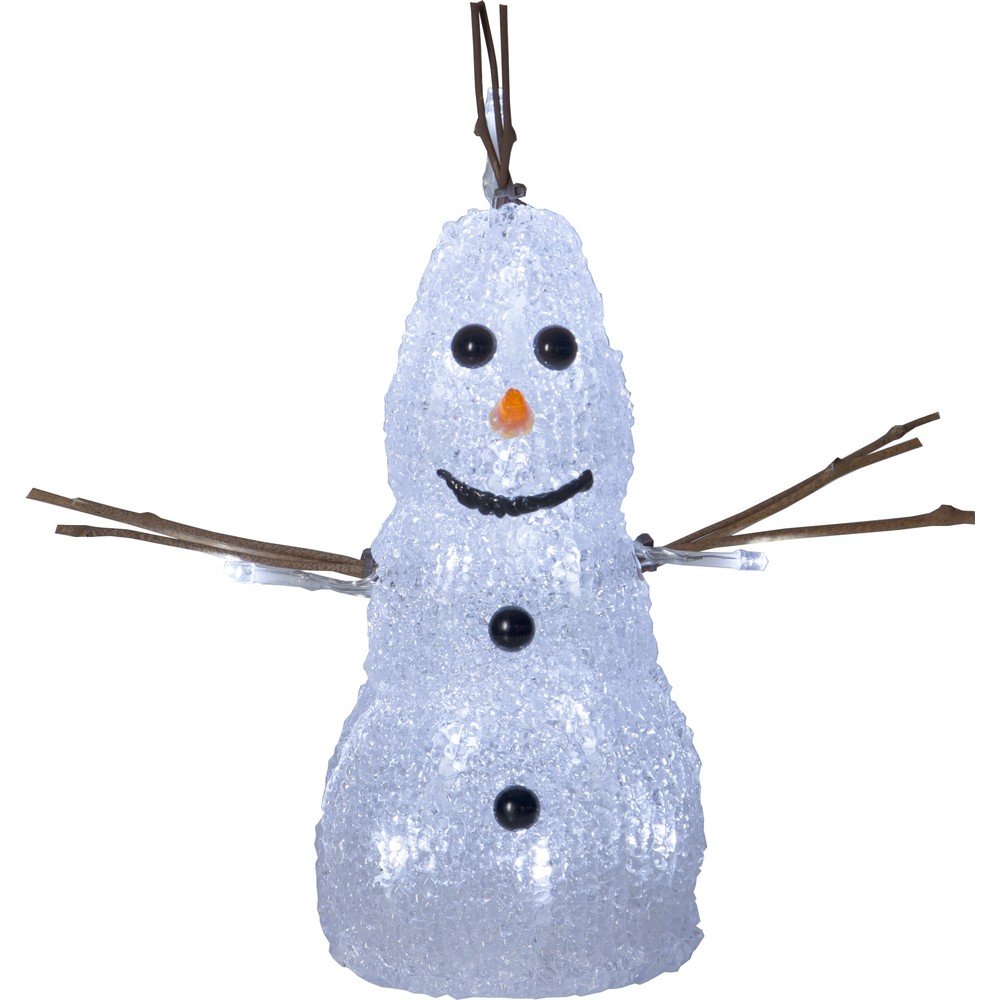 Bela božična svetlobna dekoracija Crystal Snowman