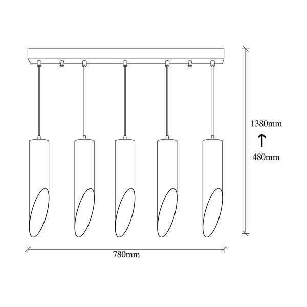 Peterna črna viseča svetilka Opviq lights Kesik-image-3