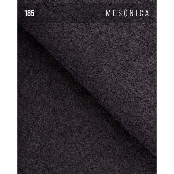 Črn fotelj iz tkanine bouclé Moilo – MESONICA-image-4