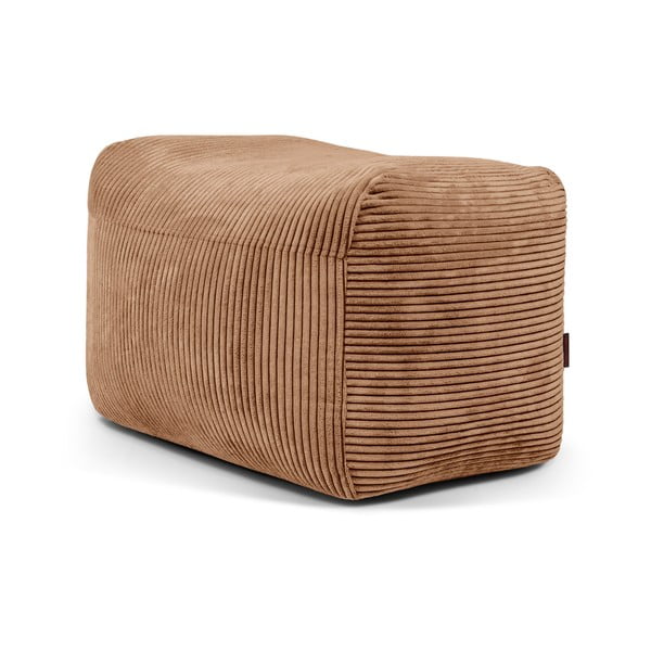 Rjava vreča za sedenje iz rebrastega žameta Plus 70 Lounge – SLOWDOWN