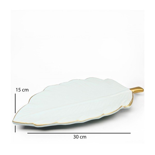 Keramičen dekorativni pladenj Leaf – Mioli Decor-image-1