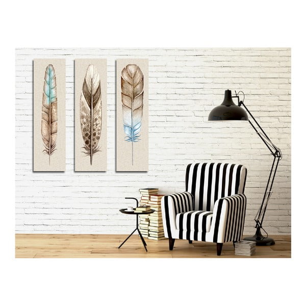 3-delno slika na platnu Feathers-image-1