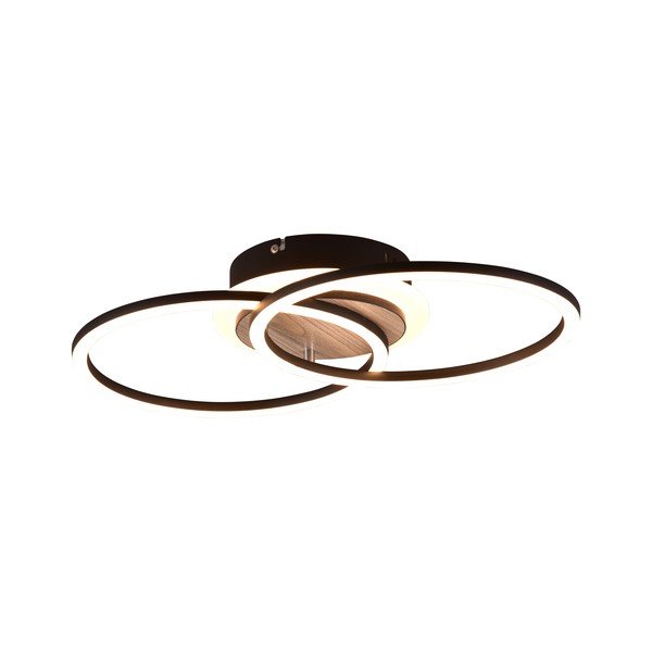 Črna/rjava LED zatemnitvena stropna svetilka 28x46 cm Giro – Reality-image-1