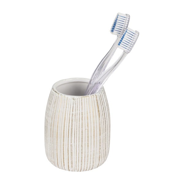 Bel/zlat keramičen lonček za zobne ščetke Pascoli – Wenko-image-2