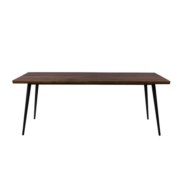 Jedilna miza s črnimi jeklenimi nogami Dutchbone Alagon Land, 200 x 90 cm