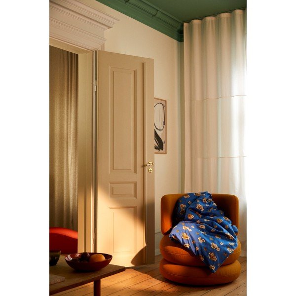 Modra podaljšana posteljnina za zakonsko posteljo iz bombažnega satena 200x220 cm Grand Pleasantly – JUNA-image-4