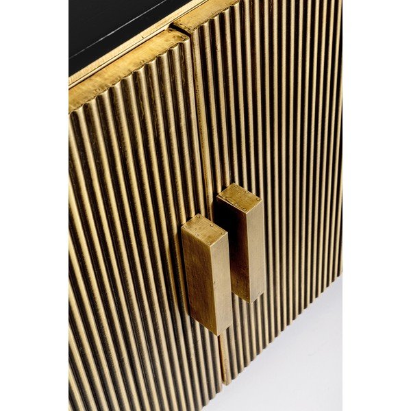 Črna/v naravni barvi komoda 160x80x40 cm Virat – Bizzotto-image-2