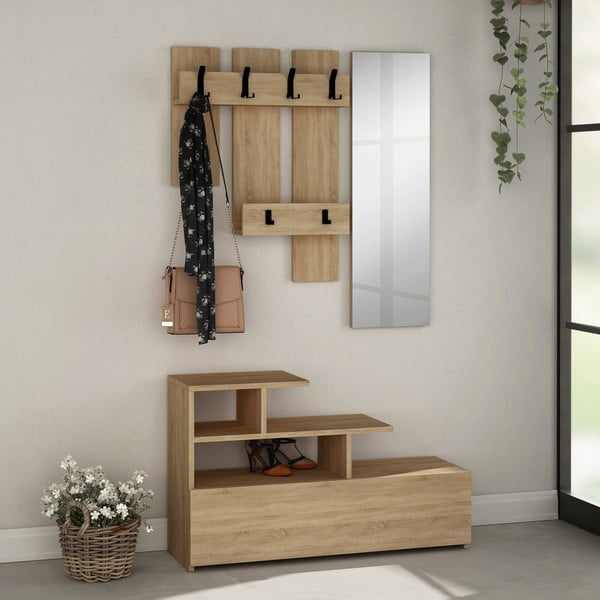 Predsobni komplet v hrastovem dekorju Vesty - Kalune Design-image-2
