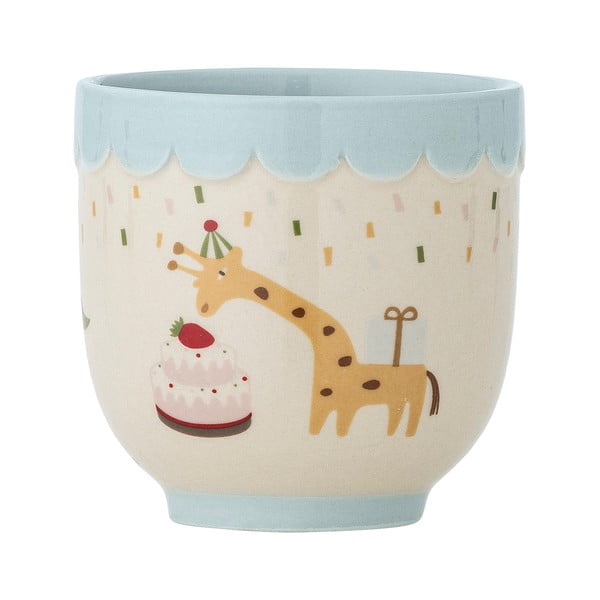 Modro-kremno bela otroška skodelica iz kamenine 150 ml Celebrate – Bloomingville Mini