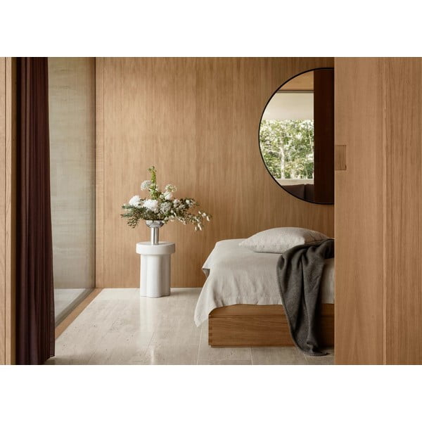 Stensko ogledalo z lesenim okvirjem ø 110 cm Miro – Blomus-image-1