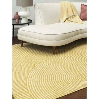Rumena preproga 200x290 cm Muse Yellow Geometric – Asiatic Carpets