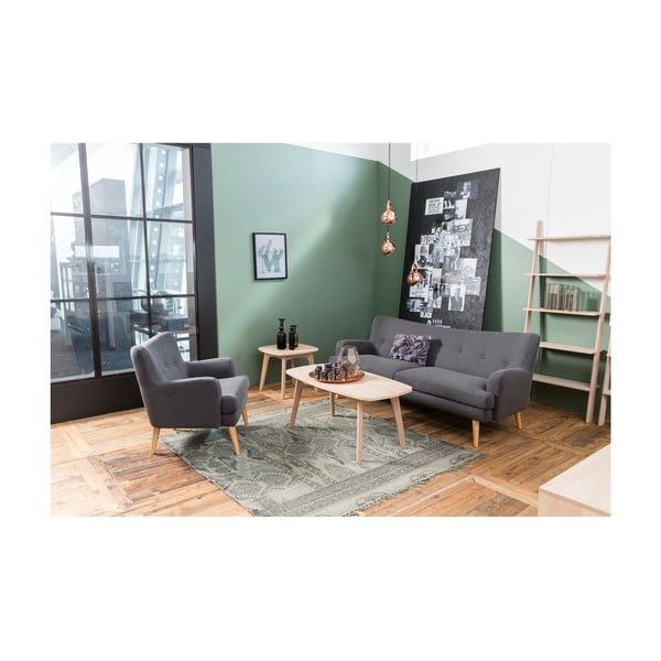 Stranska mizica s podnožjem iz hrastovega lesa Actona Marte, ⌀ 58 cm-image-2