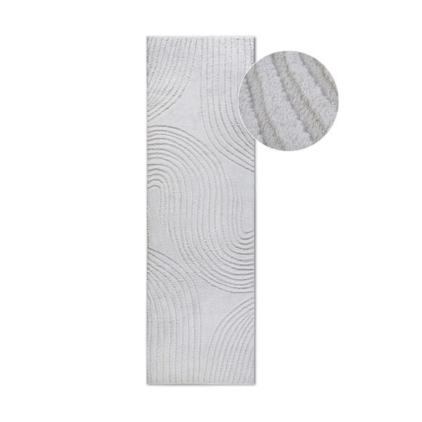 Kremno bel tekač 80x240 cm Pigment Cream White – Elle Decoration