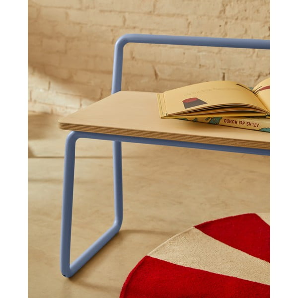 Modra/naravna klop Tinn – Kave Home-image-1