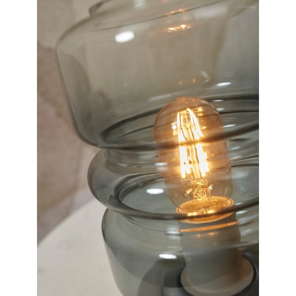 Siva namizna svetilka s steklenim senčnikom (višina 23 cm) Verona – it's about RoMi-image-4