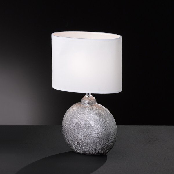 Bela namizna svetilka Fischer & Honsel Foro, višina 36 cm-image-2