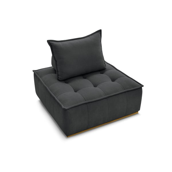 Temno siv fotelj iz šenilje Elisa – Bobochic Paris-image-4