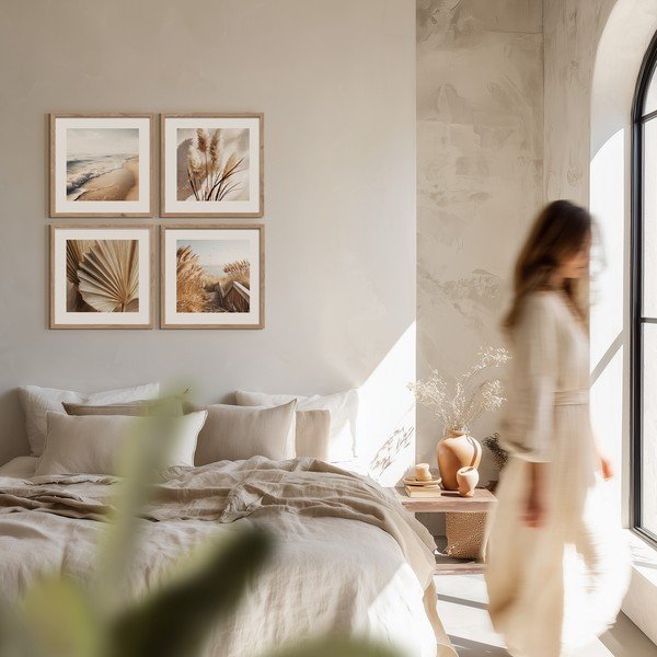 Tiskane slike v kompletu 4 ks z okvirjem 30x30 cm Boho Dreams – Styler-image-2