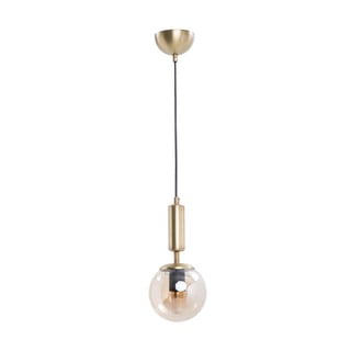 Rumena/zlata viseča svetilka s steklenim senčnikom ø 15 cm Hector – Squid Lighting