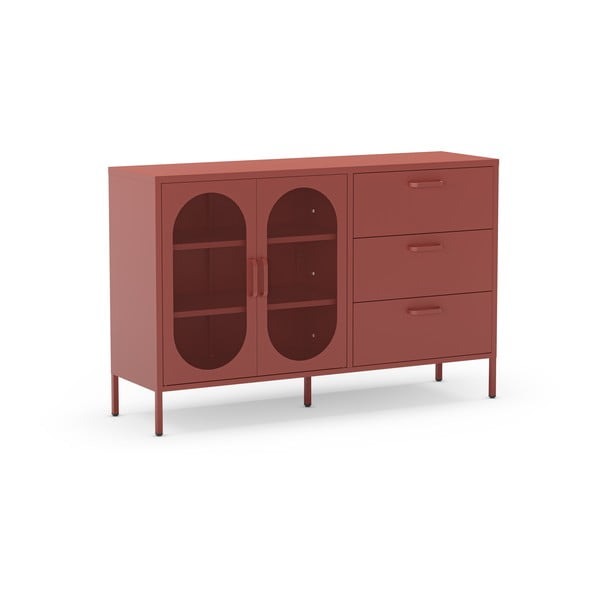 Opečnato oranžna komoda 140x90 cm Diora – Marckeric-image-2