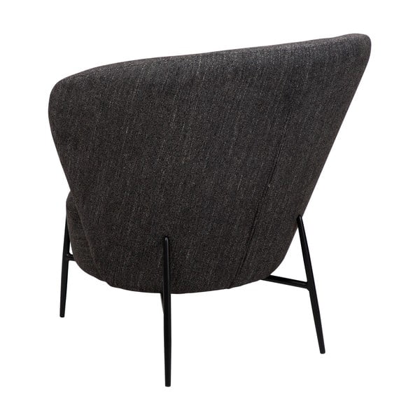 Antracitno siv fotelj iz tkanine bouclé Orbit – DAN-FORM Denmark-image-1