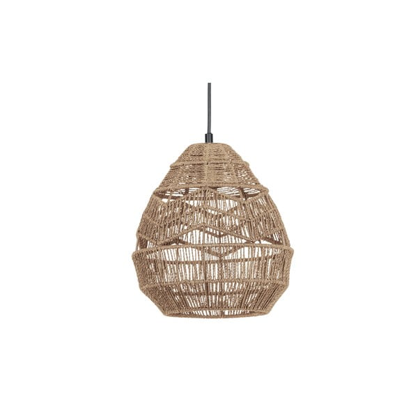 Viseča svetilka v naravni barvi s senčnikom iz papirnatega prepleta ø 25 cm Adelaide – WOOOD