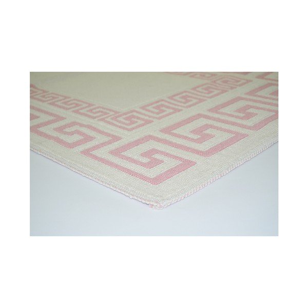 Prašno rožnata trpežna preproga Vitaus Versace Pudra, 80 x 300 cm-image-1