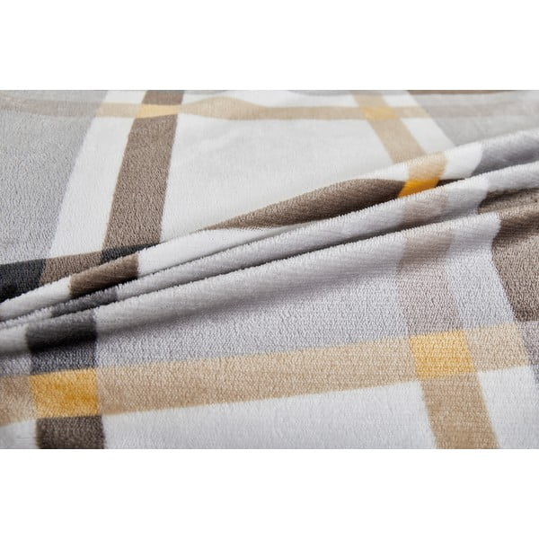 Sivo-rjava enojna posteljnina iz mikropliša 140x200 cm – My House-image-3