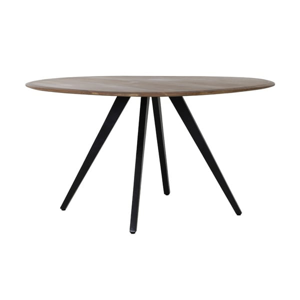 Okrogla jedilna miza z mizno ploščo iz akacije v naravni barvi ø 140 cm Mimoso – Light & Living