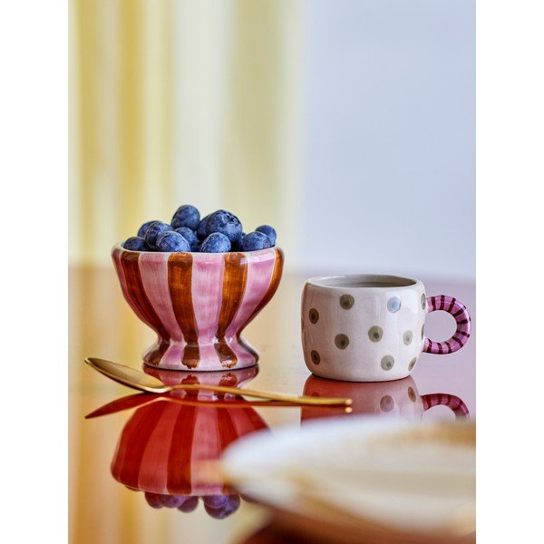 Rdeča/rožnata keramična otroška skleda ø 9 cm Nini – Bloomingville-image-2