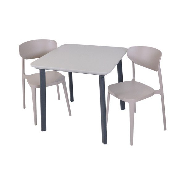 Svetlo rjav plastičen vrtni stol Mare – Rojaplast-image-1