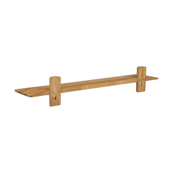 Polica iz masivnega hrasta v svetli naravni barvi 110 cm Calcata – House Nordic-image-4