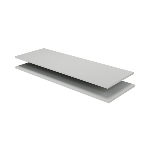 Svetlo siva dodatna police 2 ks iz masivnega bora Organize – WOOOD-image-2