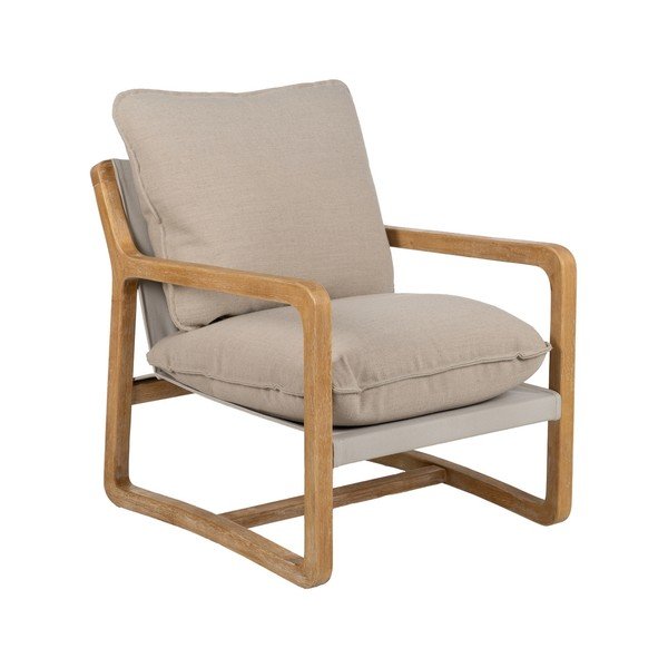 Fotelj v bež in naravni barvi – Ixia